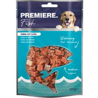 Produktbild von Premiere Fish Cubes Lachs Trockenfleisch für erwachsene Tiere glutenfrei 100g - 100 g