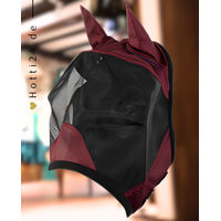 Produktbild von Premiere Fliegenmaske mit Ohren Cabernet Rot für Pferde