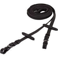 Produktbild von Premiere Gummizügel für Pferde mit Schnallverschluss und Nyloneinlage 16mm Warmblut Schwarz