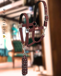 Produktbild von Premiere Halfter Set Snap Hook Cabernet aus Kunstleder in Braun und Rot