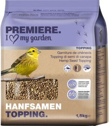 Produktbild von Premiere Hanfsamen Topping Ergänzungsfutter für Wildvögel und Meisen 1,5kg - 1,5 kg