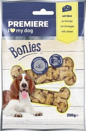 Produktbild von Premiere Hund Bonies Kausnack Käse für erwachsene Hunde 200g