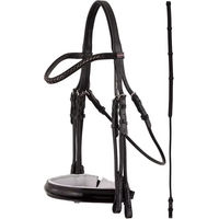 Produktbild von Premiere Kandarenzaum Paris Leder Schwarz Weiß für Warmblut