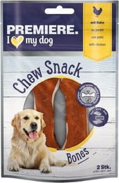 PREMIERE Kauknochen mit Huhn für Hunde Adult 120 g ohne Farb- und Aromastoffe sowie Konservierungsstoffe - 2 x 120 g – Bild 1 von 3