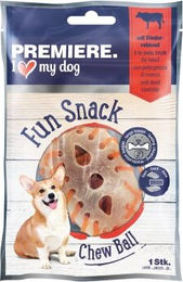 PREMIERE Kausnack Kauball mit Rinderrohhaut und Huhn für erwachsene Hunde glutenfrei 4 x 38g - 4 x 38 g – Bild 1 von 3