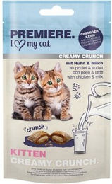 Produktbild von Premiere Kitten Creamy Crunch Leckerli mit Huhn und Milch 6x60g - 6 x 60 g