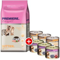 Produktbild von Premiere Kitten Mischfütterung Set 2-teilig mit Geflügel und Rind ohne Konservierungsstoffe und Zucker