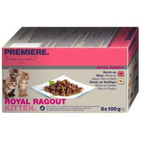 Produktbild von Premiere Kitten Nassfutter Stückchen in Sauce Geflügel und Rind 8x100g