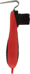 Produktbild von Premiere Klauenpfleger für Pferde mit Soft Grip und Metallbürste in Rot