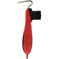 Produktbild von Premiere Klauenpfleger für Pferde mit Soft Grip und Metallbürste in Rot