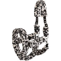 Produktbild von Premiere Lederhalfter für Pferde mit Leopardenmuster aus Kunstpelz