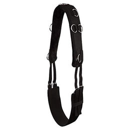 Premiere Longiergurt aus Kunstleder in Schwarz für Warmblut Pferde – Bild 1 von 2