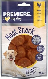 Premiere Meat Drops Hundetrockenfleisch Huhn mit hohem Fleischanteil 6x70g - 6 x 70 g – Bild 1 von 3