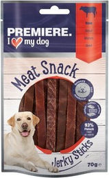 Premiere Meat Jerkys Trockenfleisch Rind mit hohem Fleischanteil 6x70g - 6 x 70 g – Bild 1 von 3