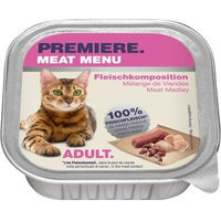 Produktbild von Premiere Meat Menu Adult Fleischkomposition getreidefrei und ohne Zucker 16x100 g - 16 x 100 g