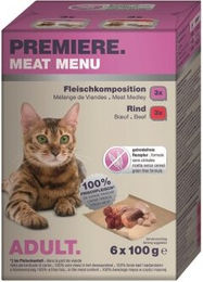 Produktbild von Premiere Meat Menu Adult Katzenfutter getreidefrei 6x100g - 6 x 100 g