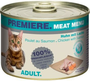 Produktbild von PREMIERE Meat Menu Adult Katzenfutter Huhn mit Lachs getreidefrei 6x200 g - 6 x 200 g