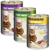 Produktbild von Premiere Meat Menu Adult Katzenfutter Mixpaket Getreidefrei und Ohne Zucker 6x400g - 6 x 400 g