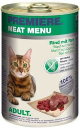 Produktbild von Premiere Meat Menu Adult Katzenfutter Rind mit Reh getreidefrei 12x400 g - 12 x 400 g
