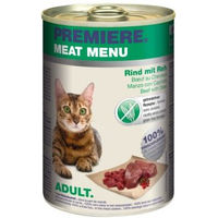 Produktbild von Premiere Meat Menu Adult Katzenfutter Rind mit Reh getreidefrei 12x400 g - 12 x 400 g