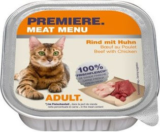 Produktbild von Premiere Meat Menu Adult Katzenfutter Rind und Huhn getreidefrei 32x100 g - 32 x 100 g