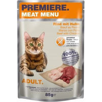 Produktbild von Premiere Meat Menu Adult Katzenfutter Rind und Huhn getreidefrei 48x85 g - 48 x 85 g