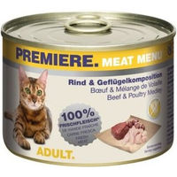 Produktbild von Premiere Meat Menu Adult Rind und Geflügelkomposition getreidefrei ohne Zucker 24x200 g - 24 x 200 g