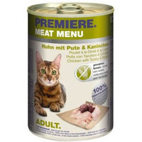 Produktbild von Premiere Meat Menu Katzen Nassfutter Adult Huhn Pute Kaninchen Getreidefrei 6x400 g - 6 x 400 g