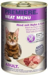 Premiere Meat Menu Katzen Nassfutter Adult Rind Kalb Huhn getreidefrei 24x400 g - 24 x 400 g – Bild 1 von 2