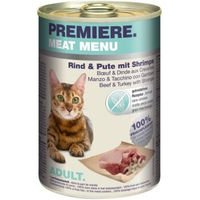 Produktbild von Premiere Meat Menu Katzen Nassfutter Adult Rind mit Pute Getreidefrei 12x400 g - 12 x 400 g
