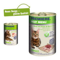 Produktbild von Premiere Meat Menu Katzen Nassfutter Adult Rind Pute Kaninchen Getreidefrei 6x400 g - 6 x 400 g