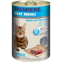 Produktbild von Premiere Meat Menu Katzen Nassfutter Adult Thunfisch und Huhn Getreidefrei ohne Zucker 6x400 g - 6 x 400 g
