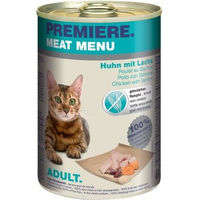 Produktbild von PREMIERE Meat Menu Katzenfutter Adult Huhn mit Lachs getreidefrei und ohne Zucker 6x400 g - 6 x 400 g