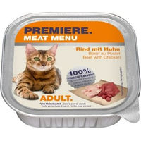 Produktbild von Premiere Meat Menu Katzenfutter Adult Rind und Huhn getreidefrei 16x100 g - 16 x 100 g