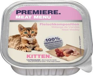 Produktbild von Premiere Meat Menu Kitten Fleischkomposition getreidefrei und ohne Zucker 16x100 g - 16 x 100 g