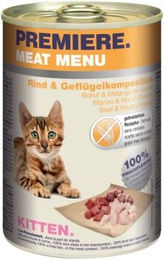 Produktbild von Premiere Meat Menu Kitten Mousse Rind und Geflügel getreidefrei 12x400 g - 12 x 400 g