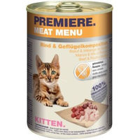 Produktbild von Premiere Meat Menu Kitten Mousse Rind und Geflügel getreidefrei 24x400 g - 24 x 400 g