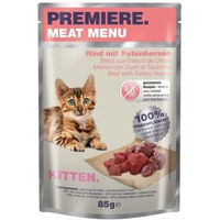 Produktbild von Premiere Meat Menu Kitten Nassfutter Rind und Pute Getreidefrei ohne Zucker 24x85 g - 24 x 85 g
