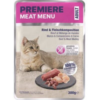 Produktbild von Premiere Meat Menu Nassfutter für Wohnungskatzen Adult Rind Huhn Wild getreidefrei 6x300 g