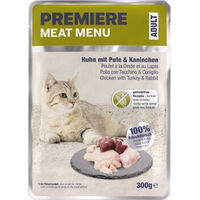 Produktbild von Premiere Meat Menu Nassfutter Katze Adult Huhn Pute Kaninchen getreidefrei 6x300 g - 6 x 300 g