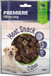 Premiere Meat Snack Cubes Kaninchen Monoprotein Kausnack 80 g – Bild 1 von 2