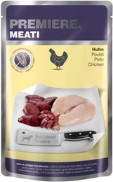 Produktbild von PREMIERE Meati Hund Nassfutter Adult Huhn Stückchen in Sauce Getreidefrei Hoher Fleischanteil 10x500 g - 10 x 500 g