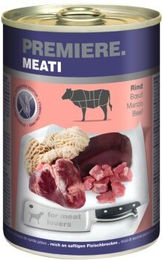 Produktbild von Premiere Meati Hund Nassfutter Adult Rind Stückchen in Sauce Getreidefrei mit hohem Fleischanteil 24x400 g - 24 x 400 g
