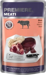 Produktbild von Premiere Meati Hund Nassfutter Adult Rind Stückchen in Sauce Getreidefrei mit hohem Fleischanteil 5x500 g - 5 x 500 g