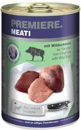 Produktbild von Premiere Meati Hund Nassfutter Adult Wildschwein Stückchen in Sauce Getreidefrei 6x400 g - 6 x 400 g