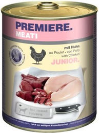 Produktbild von PREMIERE Meati Junior Nassentränke für Katzen Stückchen in Sauce getreidefrei mit hohem Fleischanteil 12x800 g - 12 x 800 g