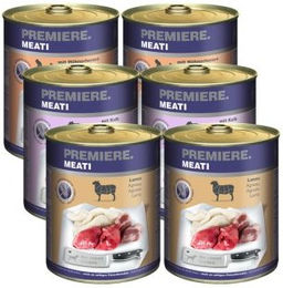 Produktbild von PREMIERE Meati Mixpaket 2 Stückchen in Sauce für Katzen Adult mit hohem Fleischanteil 6x800g - 6 x 800 g