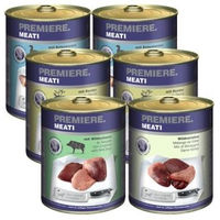 Produktbild von PREMIERE Meati Mixpaket 4 Stückchen in Sauce für Adult Katzen mit hohem Fleischanteil 6x800g