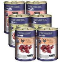 Produktbild von PREMIERE Meati Mixpaket 6x400g Stückchen in Sauce für Katzen Adult mit hohem Fleischanteil - 6 x 400 g