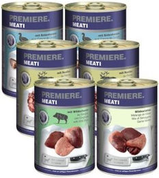 Produktbild von Premiere Meati Mixpaket für Katzen Adult Stückchen in Sauce mit hohem Fleischanteil 6x400g
